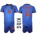 Nederland Davy Klaassen #14 Bortedraktsett Barn VM 2022 Korte ermer (+ Korte bukser)